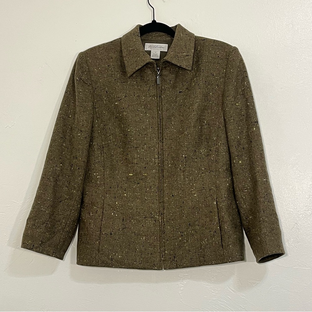 Brooks Brothers Green Wool Blazer Size 12 - Picture 4 of 9